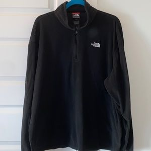 Mens black The North Face quarter zip fleece.